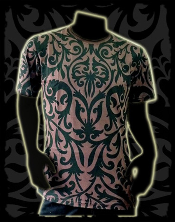 T-Shirt Men S/S Body Indra - Dayak Borneo Tribal print Nr.215